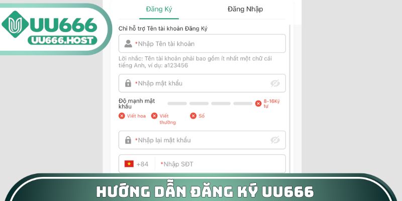 Hướng dẫn đăng ký UU666
